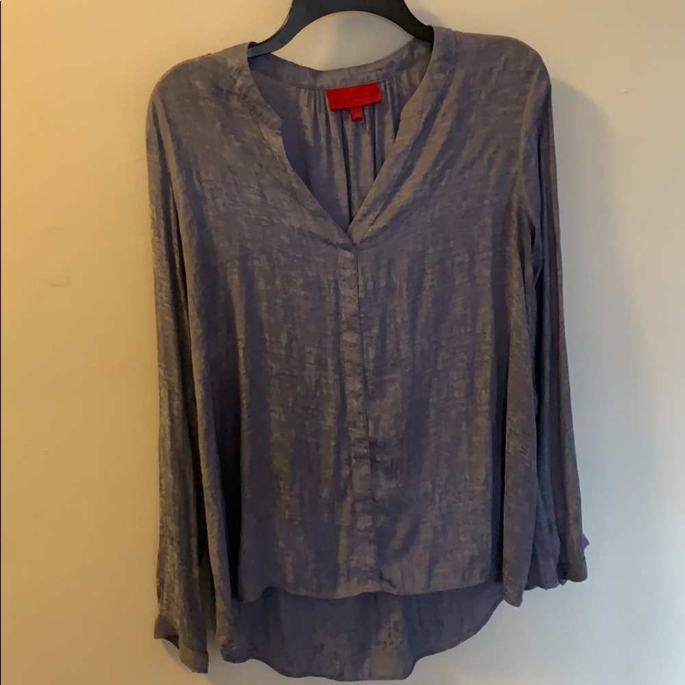 Long sleeve blue Jennifer Lopez blouse.